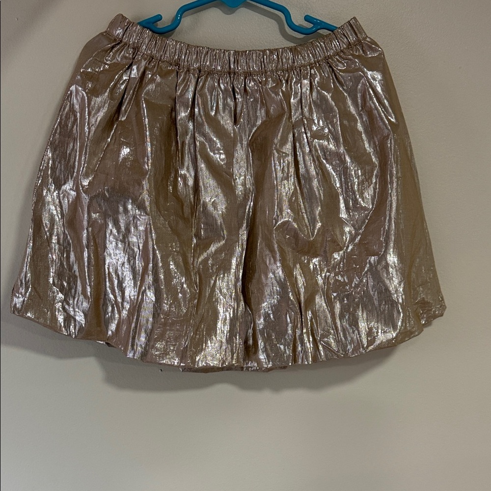 Crewcuts Metallic Rose Gold Mini Skirt
